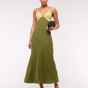 Abercrombie & Fitch The A&F Julia Slip Cutout Maxi Dress